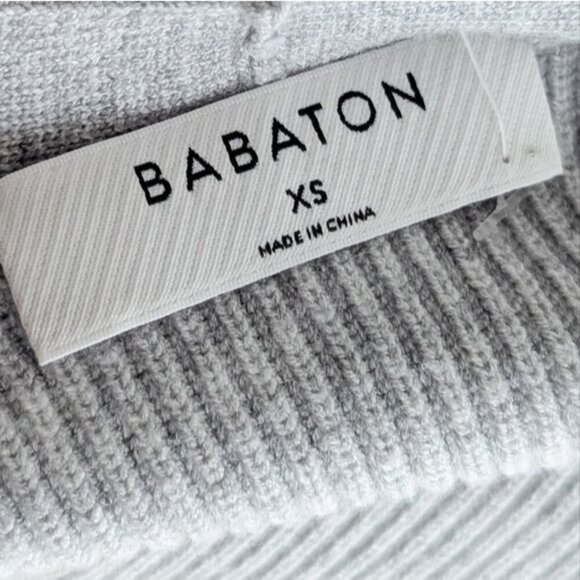 BABATON Decision Shrug Heather Chrome Grey Crop Cardigan Sweater XS - Picture 12 of 13